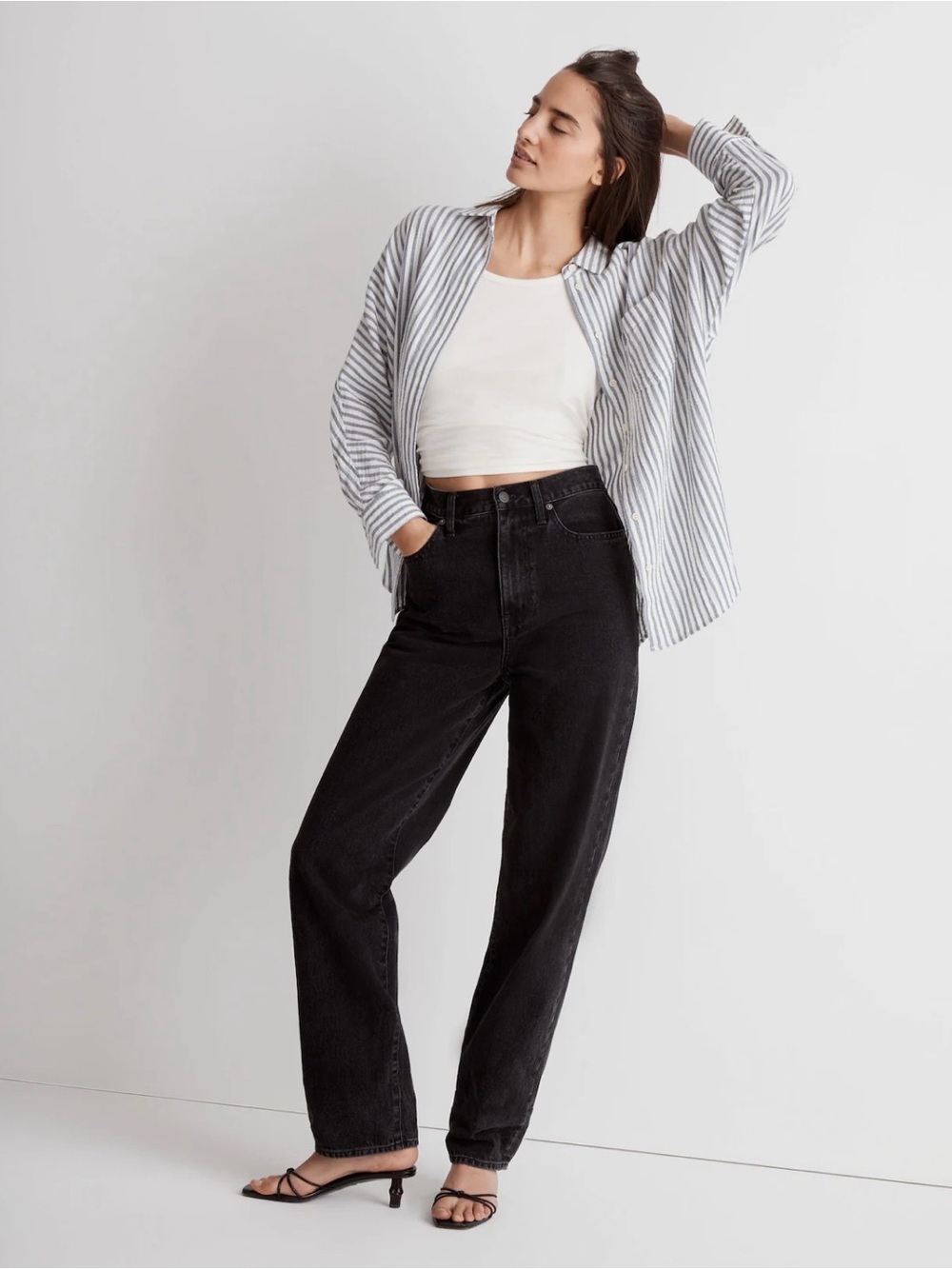 Madewell Long Sleeve Dolman Shirt in Stripe - Women's Small - Picture 5 of 14